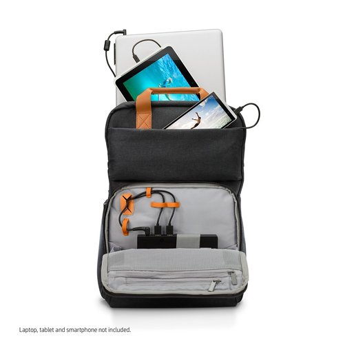 HP creat un rucsac care poate încărca simultan un laptop, o tabletă și un telefon