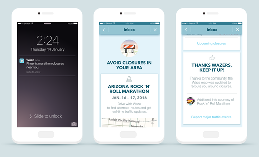 Waze își va atenționa utilizatorii cu privire la evenimentele organizate pe traseu
