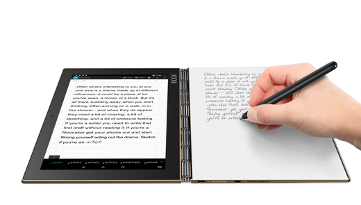 Lenovo surprinde cu o tabletă cel puțin atipică, Yoga Book