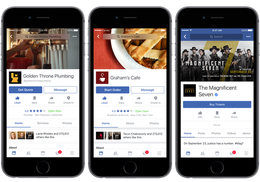 Noi idei lansate de Facebook: Butoane pentru a comanda mâncare și bilete la evenimente