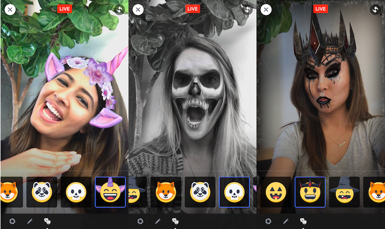 Facebook lansează Măști, o funcție care folosește realitate augmentată pentru amuzamentul tinerilor