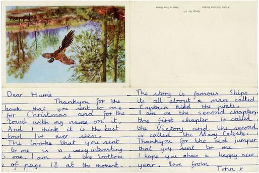 Prima scrisoare autentificată a lui John Lennon, scrisă la 11 ani și estimată până la 51.000 euro, scoasă la licitație online