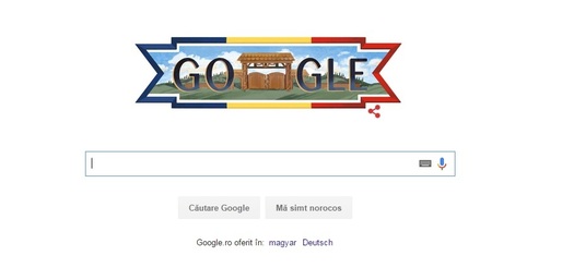 FOTO Google și-a modificat logoul pentru a marca Ziua Națională a României