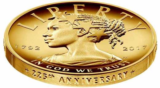 Lady Liberty, prezentată sub forma unei femei de culoare, pe o nouă monedă aniversară americană de 100 de dolari