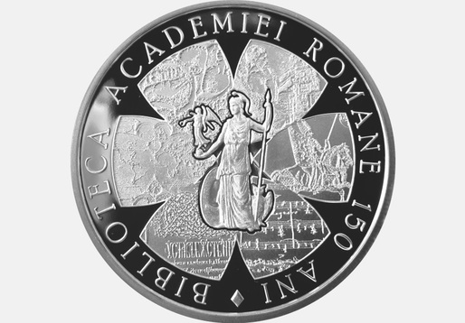 BNR lansează o monedă de argint la 150 de ani de la înființarea Bibliotecii Academiei Române