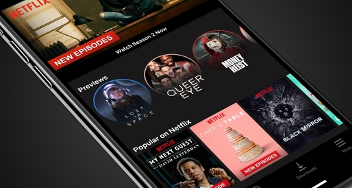 Aplicația Netflix de smartphone include preview-uri video, menite să ajute utilizatorii în descoperirea conținutului nou