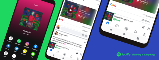 Facebook lansează un mini player pentru Spotify