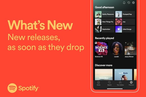 Spotify va avea un flux cu noutăți legate de artiștii preferați