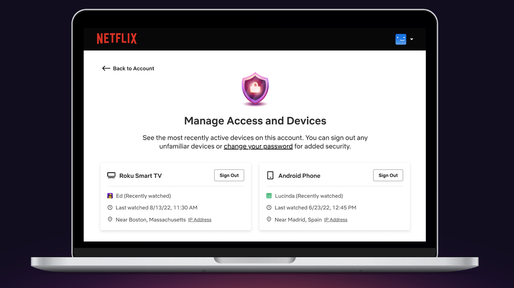 Netflix adaugă o funcție de gestionare a dispozitivelor