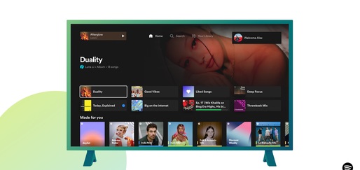 Aplicația Spotify pentru TV are un nou design