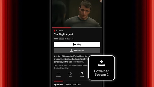 Netflix oferă posibilitatea descărcării sezoanelor întregi pe iPhone