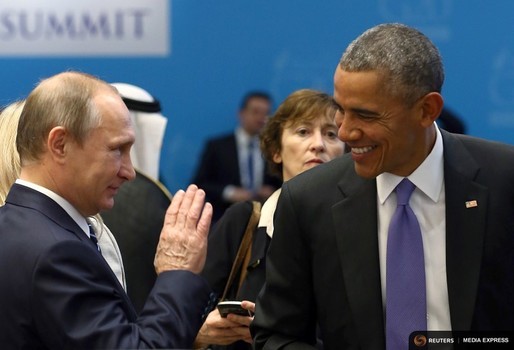 FOTO Obama a discutat cu Putin, dar nu dă înapoi: Sancțiunile împotriva Rusiei rămân până la aplicarea completă a acordului de la Minsk