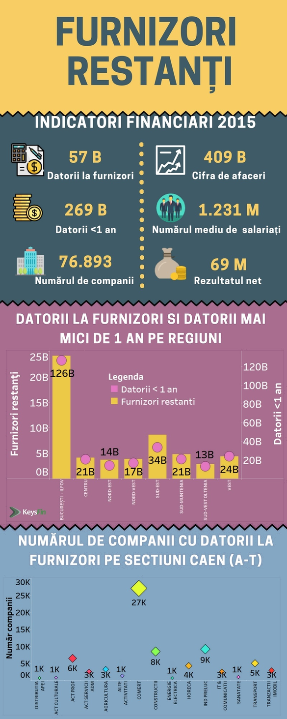 ANALIZĂ Plățile restante la furnizori se mențin la un nivel record. 12% din numărul total al firmelor din România aveau datorii la furnizori în 2016