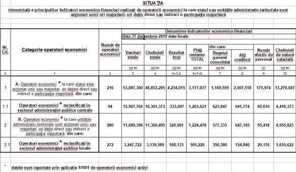 DOCUMENT Restanțe la plată de 10,7 miliarde lei la companiile de stat. Firmele controlate de Guvern și autorități locale își revin greu din criză