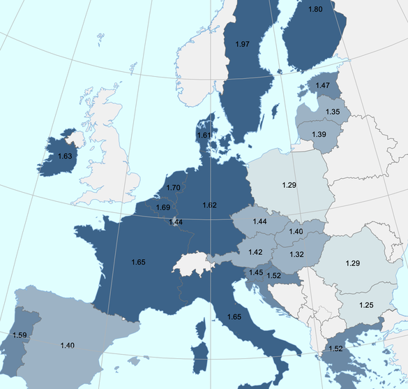 Prețul motorinei standard în statele membre UE (euro/l)