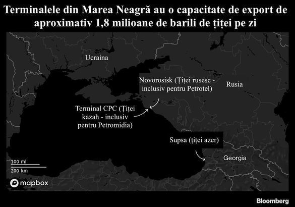 Veste proastă pentru rafinăriile din România: Terminalul CPC, prin care este importat țiței kazah, ar putea redeveni complet operațional de-abia la primăvară