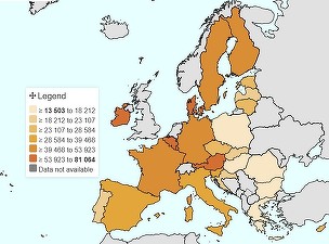 Eurostat: TABEL Salariile medii din România le-au depășit pe cele din Grecia, dar rămân la sub jumătate din media UE