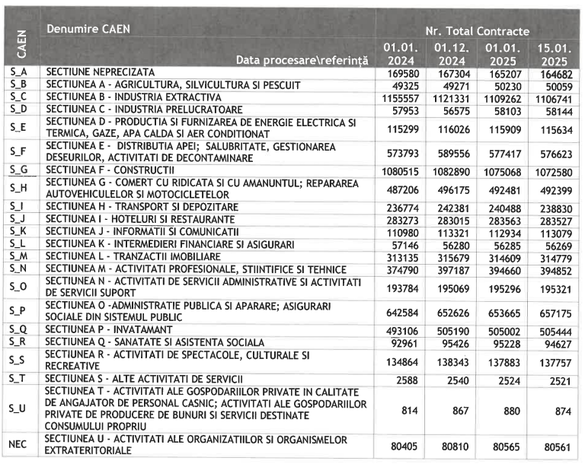 EXCLUSIV Evoluția numărului de salariați din România într-un an: Unele sectoare industriale au pierdut masiv efective. În alte domenii, angajările au mers în plin