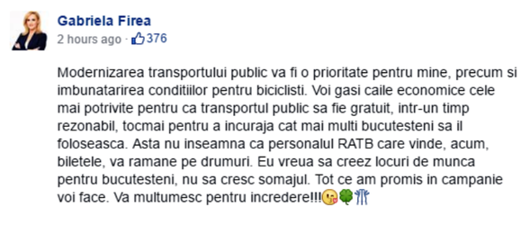 Pe cine vrea să pună Firea să presteze "gratis". Fără subvenții de la buget, RATB e deja într-o gaură de peste 500 mil. lei