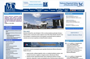 Monitorul Oficial va oferi părțile I și II gratuit pe internet fără limitări în timp, din iunie 2017