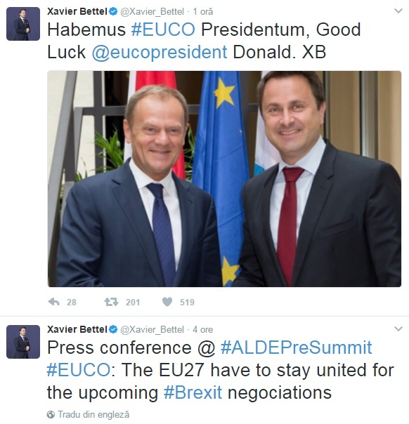 Lideri UE anunță pe Twitter: Habemus #EUCO Presidentum! Donald Tusk primește al doilea mandat ca președinte al Consiliului European
