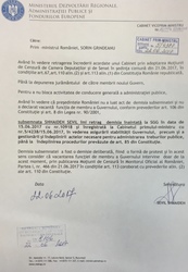 FOTO Cererile miniștrilor de retragere a demisiei, trimise la Guvern cu greșeli gramaticale 