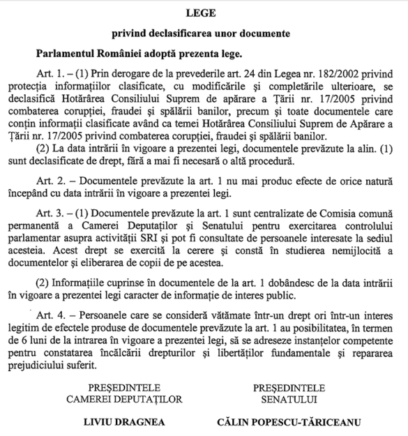 DOCUMENT Dăncilă îi avertizează pe Dragnea și Tăriceanu că ar putea încălca Constituția printr-o lege care permite solicitarea revizuirii sentințelor penale bazate pe protocoalele secrete SRI-Parchet. Precedent CCR într-un dosar al fraților Cămătaru 