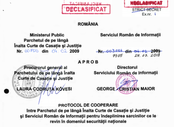 ULTIMA ORĂ Instanța reconfirmă prima achitare într-un proces de corupție dictată pe motivul presupusei ilegalități a protocolului secret de cooperare Parchet-SRI 
