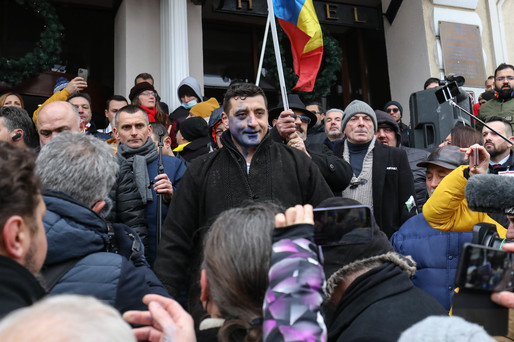 VIDEO&FOTO George Simion, stropit cu cerneală