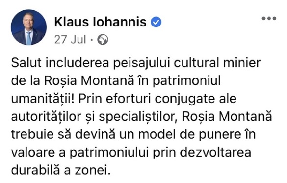 Cîțu: Să ne uităm în ce condiții putem începe exploatarea la Roșia Montană - Declarațiile lui Cîțu, admise anterior ca probe împotriva statului român