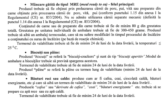 DOCUMENT Forțele aeriene și navale ale României se pregătesc alimentar de război. Ce vor avea în meniu și cu câte calorii pe zi