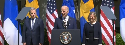 VIDEO Suedia și Finlanda, aduse la Casa Albă pentru aderarea la NATO