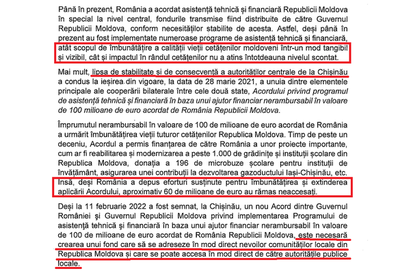 DOCUMENT În răspăr cu propriul Guvern și riscând să încalce Constituția, senatorii PSD-PNL au decis redirecționarea banilor acordați de România Executivului de la Chișinău către primarii din Republica Moldova
