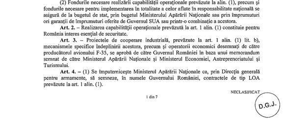 DOCUMENT România va cumpăra avioane F-35 de la SUA de 6,5 miliarde dolari, posibil și cu bani împrumutați de la americani și ținuți la banca centrală a Statelor Unite