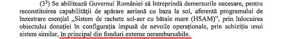 Varianta inițială a proiectului, elaborată de MApN