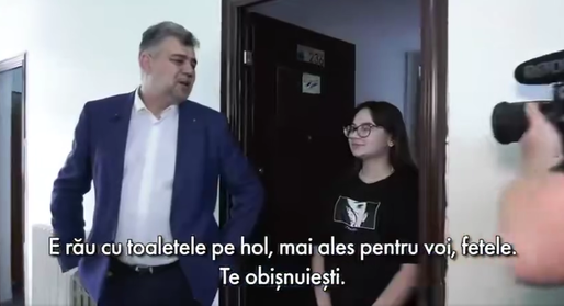 VIDEO Premierul Ciolacu, vizitând căminele studențești din Regie: ″E rău cu toaleta pe hol, mai ales pentru voi, fetele″