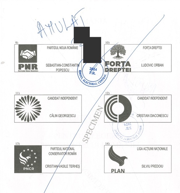 FOTO Cum arată buletinele de vot pentru alegerile prezidențiale 2024. Anunțul BEC