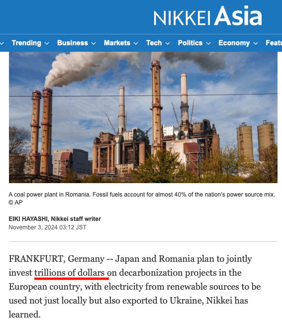 ULTIMA ORĂ Desant al corporațiilor japoneze în România. Panasonic, Hitachi, Eneos Holdings, Itochu, IHI vin cu investiții masive în energia verde din România, destinată inclusiv Ucrainei. Presa japoneză vorbește despre “trilioane de dolari” 