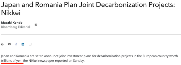 ULTIMA ORĂ Desant al corporațiilor japoneze în România. Panasonic, Hitachi, Eneos Holdings, Itochu, IHI vin cu investiții masive în energia verde din România, destinată inclusiv Ucrainei. Presa japoneză vorbește despre “trilioane de dolari” 