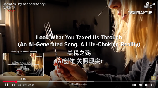 VIDEO Roboți și consumatori epuizați în videoclipuri AI din China, pentru a ironiza tarifele lui Trump