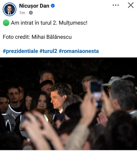 ULTIMA ORĂ FOTO Nicușor Dan l-a depășit pe Crin Antonescu la voturi. Cele mai mari șanse să intre în turul II, alături de George Simion