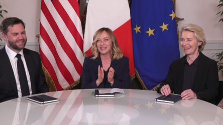 VIDEO Meloni încearcă să facă ″pod″ între UE și SUA, într-o trilaterală cu von der Leyen și Vance