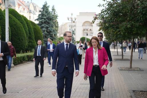 FOTO Președintele Parlamentului European, la plimbare prin Timișoara cu Dominic Fritz