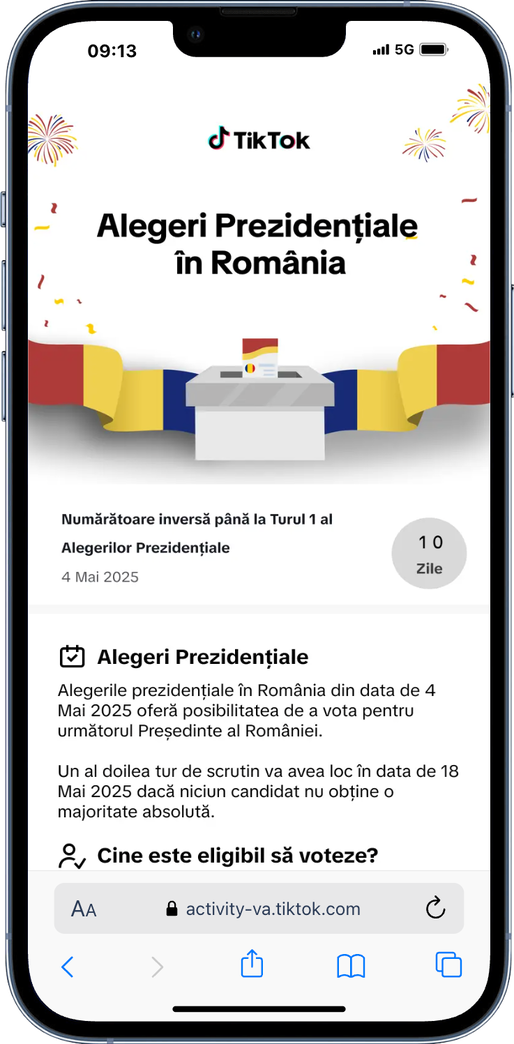 TikTok angajează manager de Relații Guvernamentale în România, unde s-a aflat în prim-planul alegerilor prezidențiale. S-au înscris peste 100 de candidați