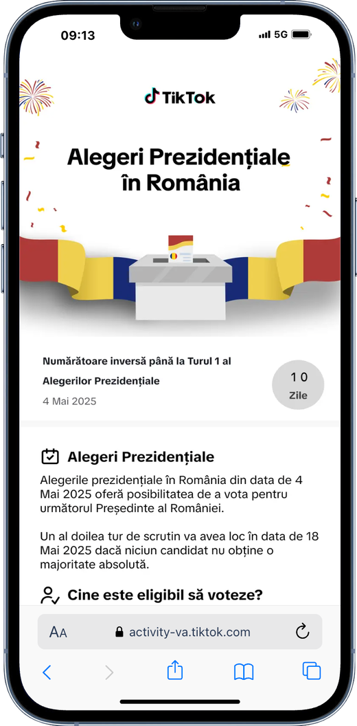 TikTok angajează manager de Relații Guvernamentale în România, unde s-a aflat în prim-planul alegerilor prezidențiale. S-au înscris peste 100 de candidați