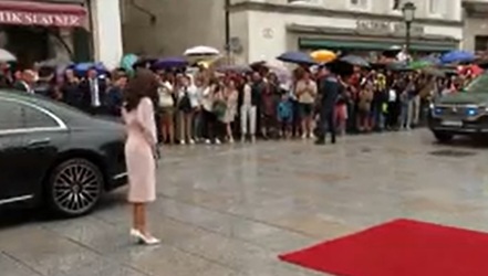 VIDEO Nicușor Dan, alături de parteneră și cei doi copii - primit, la Salzburg, de președintele Austriei