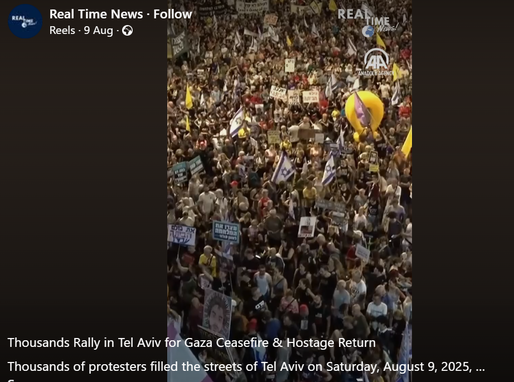 VIDEO Mii de demonstranți la Tel Aviv împotriva planului Israelului de a cuceri orașul Gaza