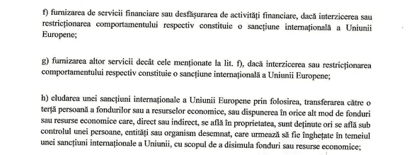 DOCUMENT Încălcarea sancțiunilor economice impuse de UE devine infracțiune în România. Se va pedepsi cu până la 12 ani de închisoare sau sute de mii lei pe zi amendă