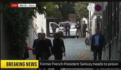 Nicolas Sarkozy a mers la închisoare însoțit de alai VIDEO
