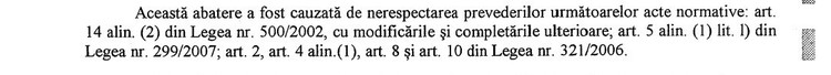 Extrase din raportul Curții de Conturi